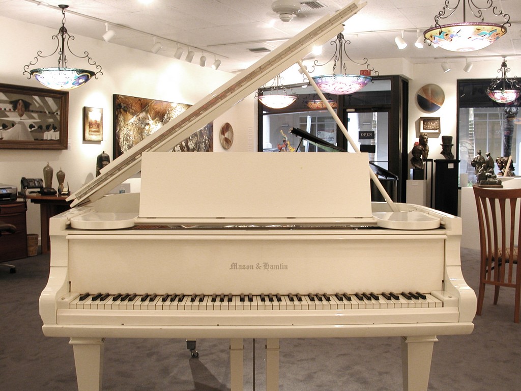 Ascherberg grand piano in white
